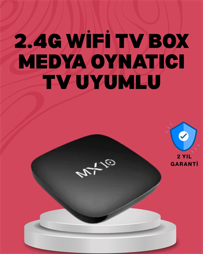 4K UHD Android Medya Oynatıcı 8 GB Hafıza 2 GB RAM Wi-Fi Destekli