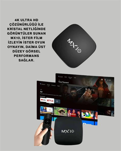 4K UHD Android Medya Oynatıcı 8 GB Hafıza 2 GB RAM Wi-Fi Destekli