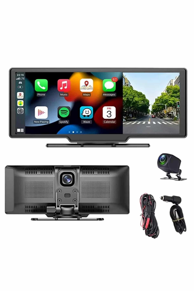 4K Ultra Araç İçi Ön ve Arka Kameralı Ekran HD 2 Kameralı Torpido Üstü Araç Multimedya