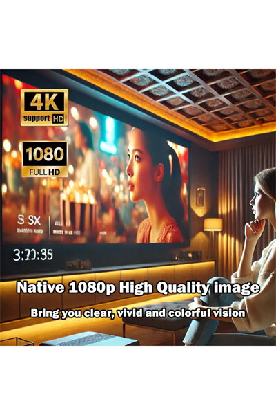 4K lazer projeksiyon cihazı 1280x720 çözünürlük 3000:1 kontrast beyaz USB HDMI WiFi