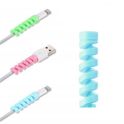 4'lü Apple, Android Şarj Kablosu Koruyucu Silikon Spiral Yay Aparat (3936)