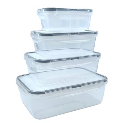 4'lü İç İçe Sızdırmaz Contalı Kilitli Kapaklı Plastik Erzak Saklama Kapları LC315 (3936)