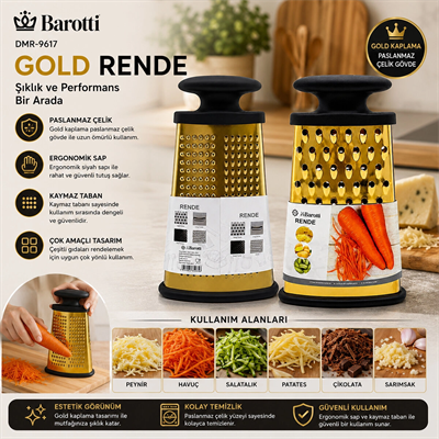 4gen Çelik Metal Gold Rende Silikon Kaplama Taban Bx40