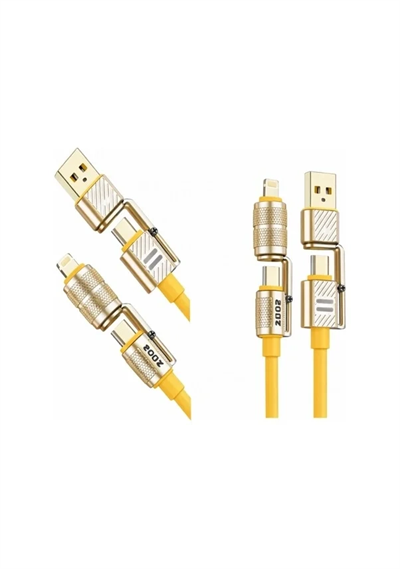 4in1 Hızlı Şarj Ve Data Kablosu Type-c / Lightning / Micro Usb Pl-8631 Bx40