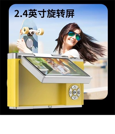 4k Dijital Retro Video Kamera 48mp 18x Zoom Flaşlı (32gb) Kart Dijital Vlog Fotoğraf  Makinesi Türkçe Siyah