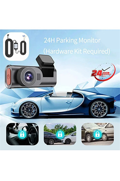 4k Wifi Çift Kameralı Araç Kamerası Gece Görüşlü G-sensörlü Dash Cam 170 Derece