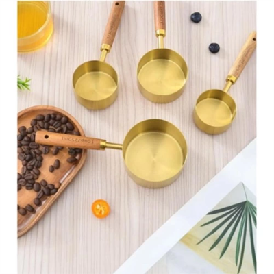 4lü Ahşap Saplı Ölçü Kaşığı