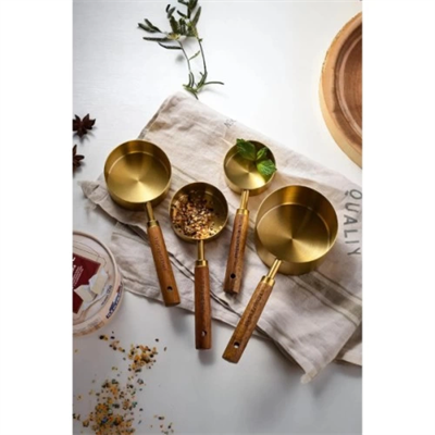 4lü Ahşap Saplı Ölçü Kaşığı