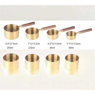 4lü Ahşap Saplı Ölçü Kaşığı