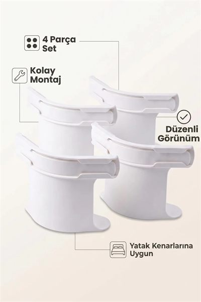 4lü Çarşaf Gerginleştirici Nevresim Sabitleme Klipsi Yatak Kenarı Düzenleyici Set