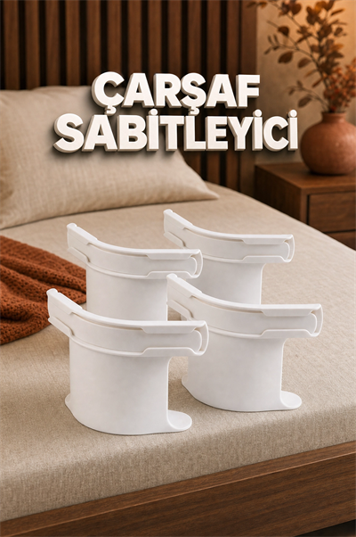 4lü Çarşaf Sabitleme Aparatı Nevresim Tutucu Yatak Kenarı Pratik Set