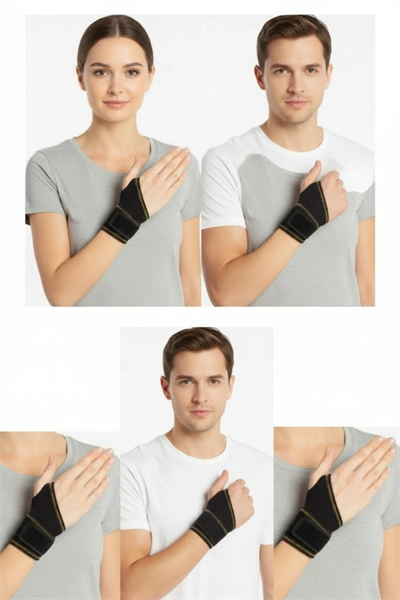 4’lü Ortopedik Medikal Set – 2’li El Bilek Ateli + 2’li Diz Korsesi, Ayarlanabilir ve Destekleyici