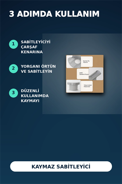 4lü Şeffaf Çarşaf ve Yorgan Sabitleyici – Kaymaz Dişli Tasarım, Ev Temizliği İçin Pratik Çözüm