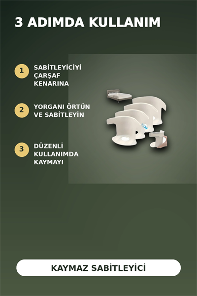 4lü Şeffaf Kaymaz Çarşaf ve Yorgan Sabitleyici – Yatak Örtü Tutucu Pratik Ev Çözümü