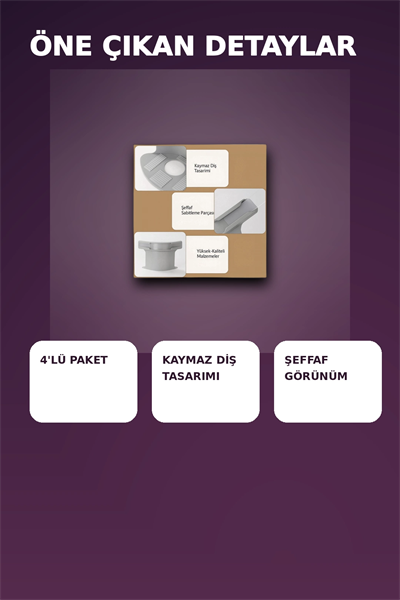 4lü Şeffaf Kaymaz Çarşaf ve Yorgan Sabitleyici - Dişli Tutucu ile Pratik Çözüm