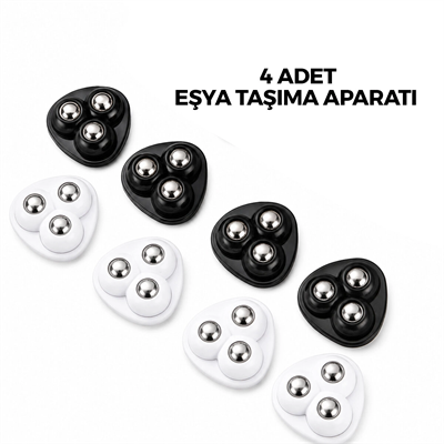 4pcs 3 Bilya Tekerlekli Poşetli Mobilya Eşya Taşıma Aparatı 360° Bx40
