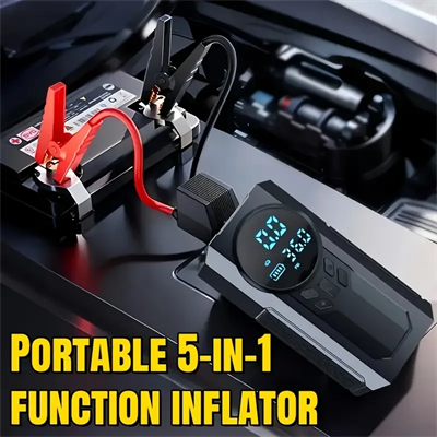 4’ü 1 Arada Lastik Şişirici – Akü Takviyesi – Powerbank – Led Işık Bx40