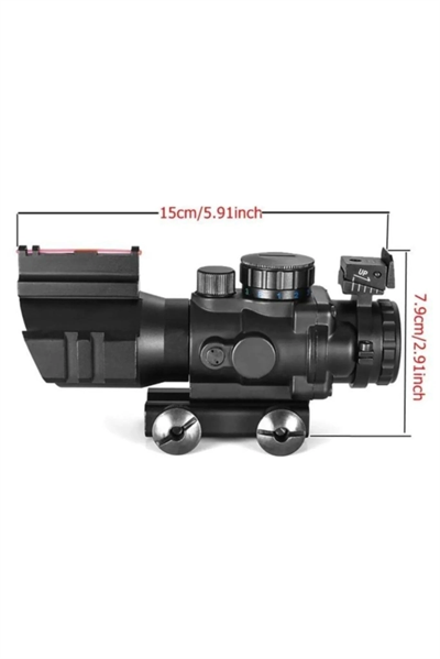 4x32 Kırmızı Işıklı Av Dürbünü 4x32 Nişangah