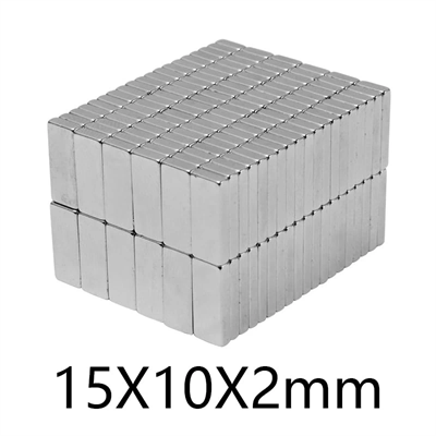5 Adet 15x10x1.5 mm Köşeli Neodyum Mıknatıs N35 Magnet Dayanıklı Nikel Kaplama