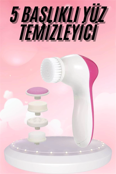 5 Başlıklı Titreşimli Cilt Temizleme Seti Canlandırıcı ve Onarıcı