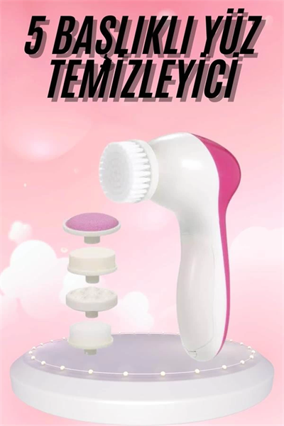 5 Başlıklı Titreşimli Cilt Temizleme Seti Canlandırıcı ve Onarıcı