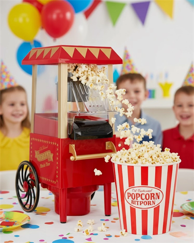 5 Dakikada Popcorn Hazırlayan Yağsız Patlatma Makinesi