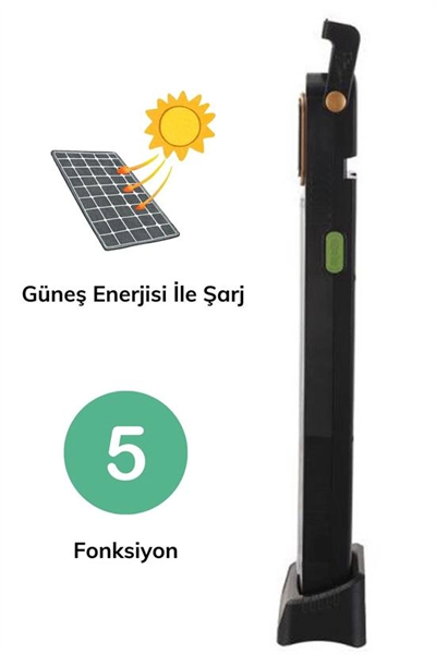5 Fonksiyonlu Güneş Enerjisi İle Şarj Olabilen 48 Ledli Işıldak,aydınlatma Pr-3838 Bx40