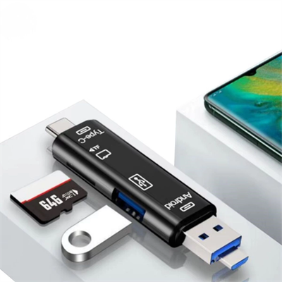 5 İn 1 Çok Fonksiyonlu Usb 2.0 Micro Sd Kart Okuyucu - Usb/micro Usb/type-c Çıkışlı, Otg Çevirici Bx40
