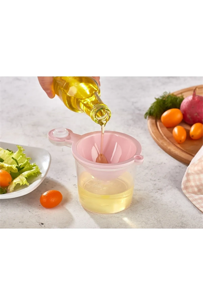 5 İn 1 Süzgeç - Huni - Limon Sıkacağı - Yumurta Akı Ayırıcı Hazneli Mutfak Aparatı