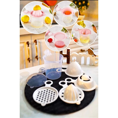 5 İn 1 Süzgeç - Huni - Limon Sıkacağı - Yumurta Akı Ayırıcı Hazneli Mutfak Aparatı