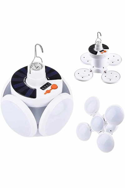 5 Kanatlı Bahçe Aydınlatma Led Askılı Solar Güneş Enerji Usb Sarjlı