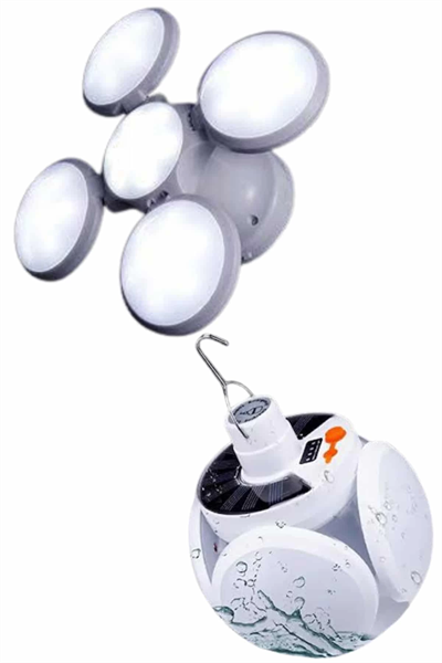 5 Kanatlı Bahçe Aydınlatma Led Askılı Solar Güneş Enerji Usb Sarjlı