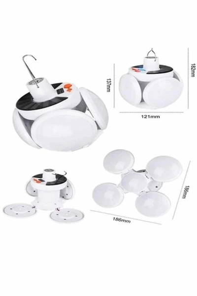 5 Kanatlı Bahçe Aydınlatma Led Askılı Solar Güneş Enerji Usb Sarjlı