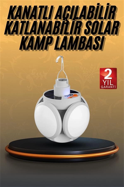 5 Kanatlı Bahçe Aydınlatma Led Askılı Solar Güneş Enerji Usb Sarjlı