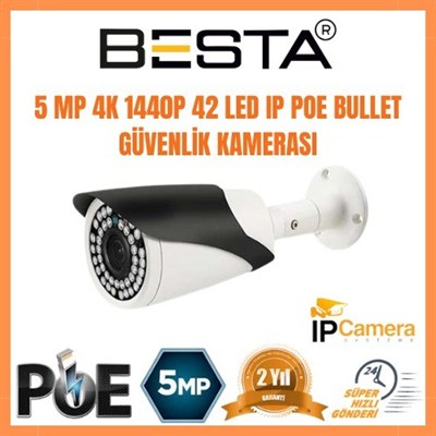 5 MP 1440P 4 Kameralı IP POE Güvenlik Seti