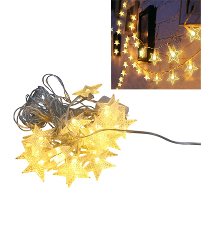 5 Metre 20 Yıldızlı LED Işık Zinciri Daylight Beyaz Salon ve Oda Dekoru