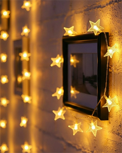 5 Metre 20 Yıldızlı LED Işık Zinciri Daylight Beyaz Salon ve Oda Dekoru