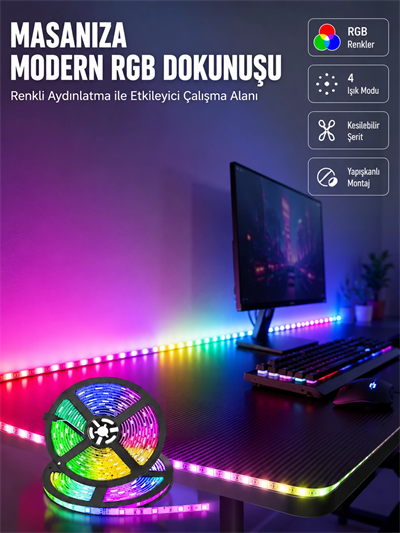 5 Metre Kumandalı Su Geçirmez Şerit LED