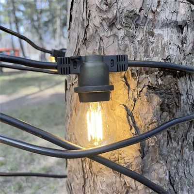 5 Metre Sabit Yanan Modlu 10 Ampul Parti Organizasyon Iç & Dış Mekan 2700k Led Aydınlatma Uzatma Fişli