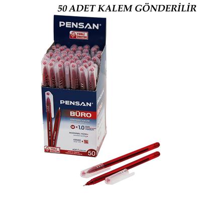 50 ADET PENSAN BÜRO KIRMIZI TÜKENMEZ KALEM M-MEDİUM - 1.0MM UÇ (3936)
