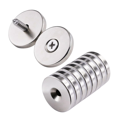50 Adet 25x10/5x5,5 mm Neodyum Mıknatıs Havşa Delikli Magnet Vida Atılabilir N35 Nikel Paslanmaz