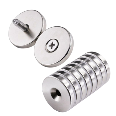 50 Adet 25x10/5x5,5 mm Neodyum Mıknatıs Havşa Delikli Magnet Vida Atılabilir N35 Nikel Paslanmaz