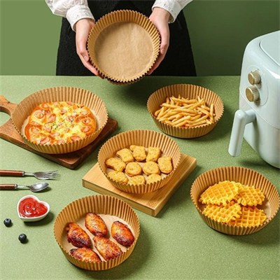 50 Adet Air Fryer Pişirme Kağıdı Tek Kullanımlık Hava Fritöz Yağ Geçirmez Yapışmaz Tabak Model Bx40