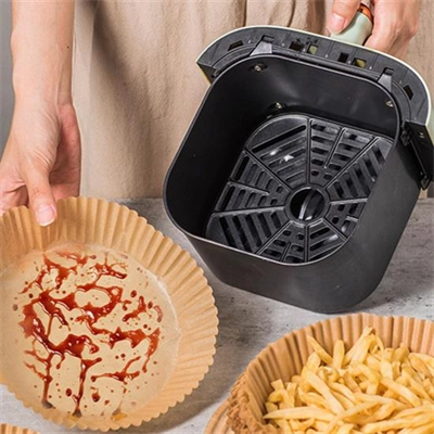 50 Adet Air Fryer Pişirme Kağıdı Tek Kullanımlık Yağ Geçirmez Yuvarlak Tabak Model Pvc Bx40