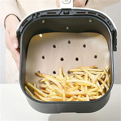 50 Adet Air Fryer Pişirme Kağıdı Tek Kullanımlık Hava Fritöz Yapışmaz Yağlı Kağıt Delikli Model Bx40