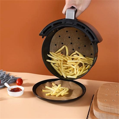 50 Adet Air Fryer Pişirme Kağıdı Tek Kullanımlık Gıda Pişirme Kağıdı Delikli Yuvarlak Model Bx40