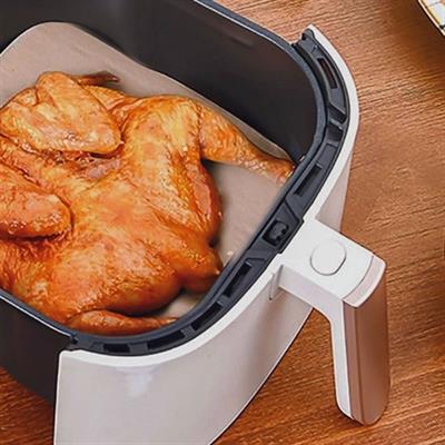 50 Adet Air Fryer Pişirme Kağıdı Tek Kullanımlık Yağ Su Geçirmez Yapışmaz Deliksiz Düz Kare Model (3936)