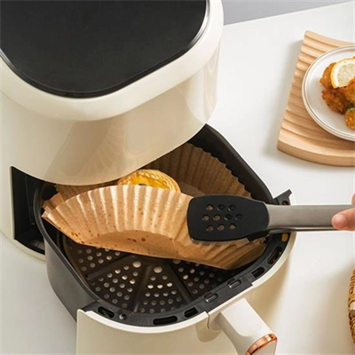 50 Adet Air Fryer Pişirme Kağıdı Tek Kullanımlık Yağ Geçirmez Yuvarlak Tabak Model Pvc Bx40