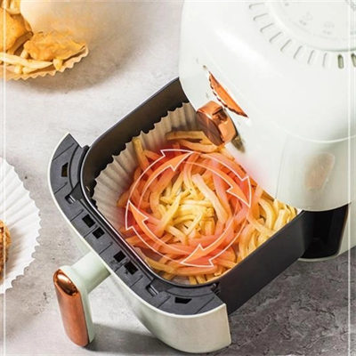 50 Adet Air Fryer Pişirme Kağıdı Tek Kullanımlık Yağ Geçirmez Yuvarlak Tabak Model Pvc Bx40