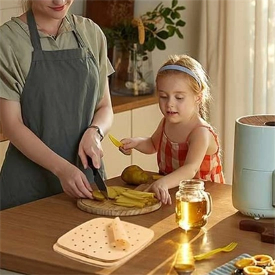 50 Adet Air Fryer Pişirme Kağıdı Tek Kullanımlık Hava Fritöz Yapışmaz Yağlı Kağıt Delikli Model Bx40
